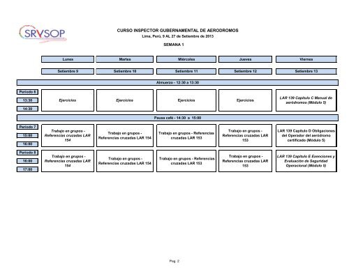 CURSO INSPECTOR GUBERNAMENTAL DE AERODROMOS - ICAO