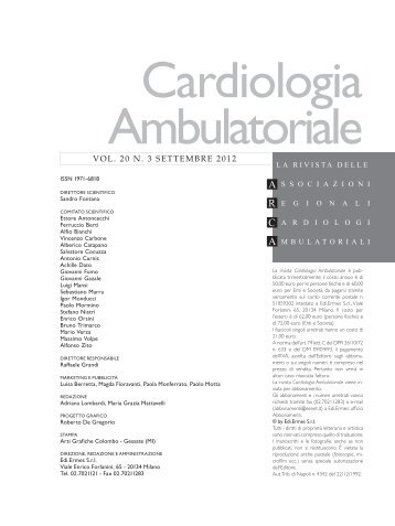 caso clinico - ARCA Associazioni Regionali Cardiologi Ambulatoriali