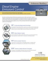 Diesel Engine Emissions Control - Johnson Matthey - Emission ...