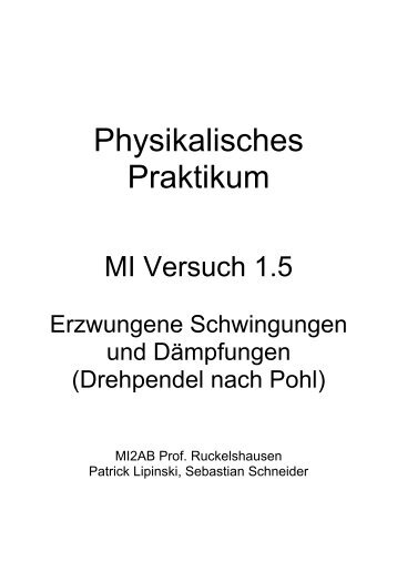 Pohl'sches Drehpendel - Patrick Lipinski