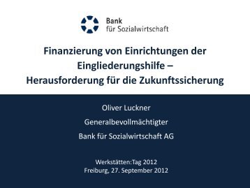 Finanzierung von Einrichtungen der Eingliederungshilfe ...