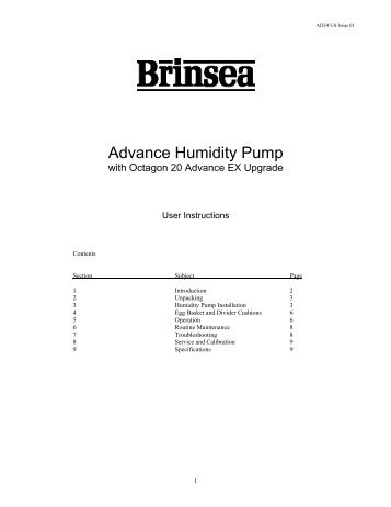 Advance Humidity Pump