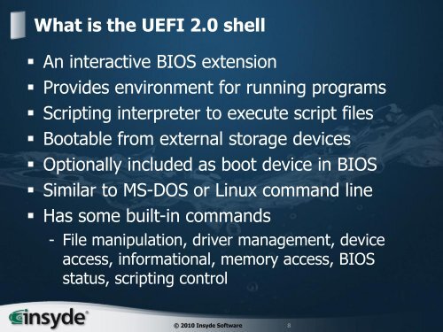 Using the UEFI Shell