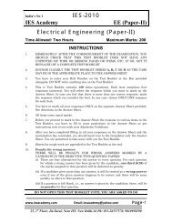 IES-2010 IES Academy EE (Paper-II) Electrical Engineering (Paper-II)