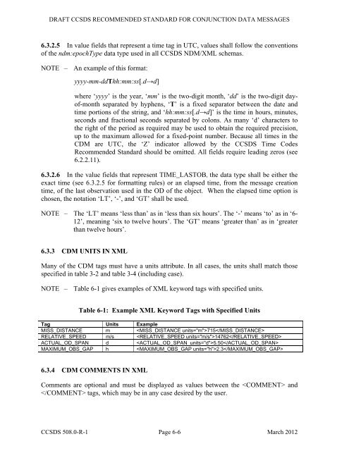 CCSDS 508.0-R-1, Conjunction Data Message (Red Book, Issue 1 ...