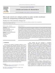 Colloids and Surfaces B: Biointerfaces Microscale control over ...