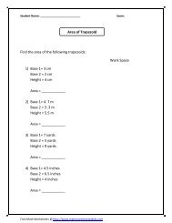 Find the area of the following trapezoids - Math Worksheets For Kids