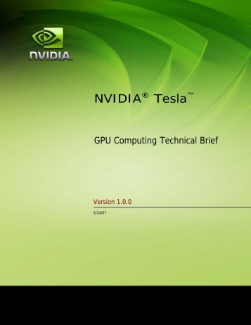 NVIDIA CUDA Programming Guide