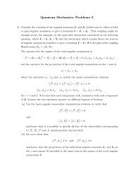 Quantum Mechanics: Problems 3