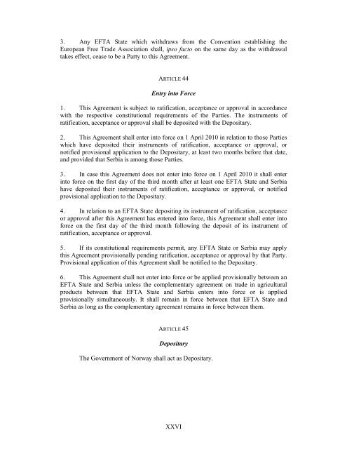 free trade agreement between the efta states and the republic of serbia