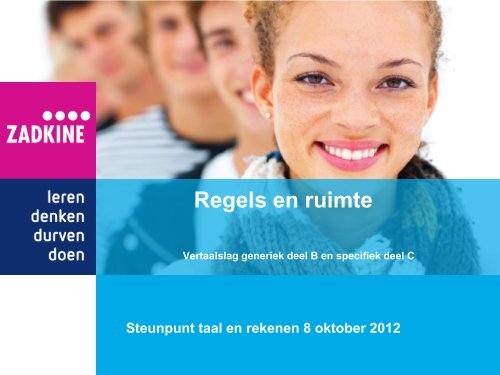 Workshop 11. Hoe maken we de vertaalslag van de generieke (deel ...