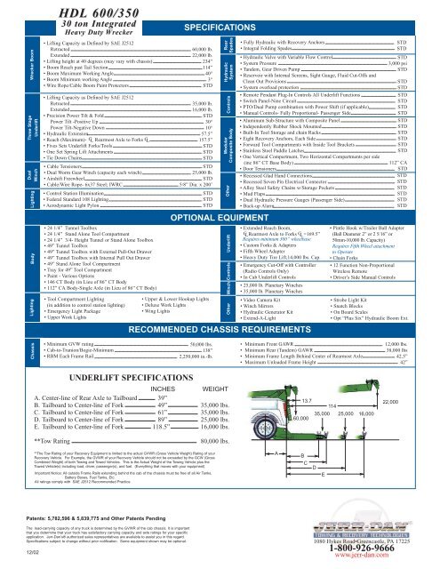 Jerr-Dan HDL 600 350 30 Ton Integrated - Twin State Equipment