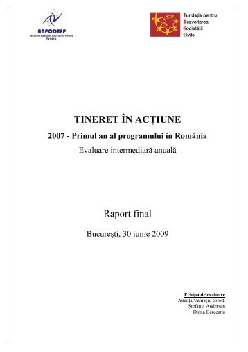 Raportul final - Tineret in Actiune