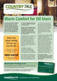Warm Comfort for Oil Users - Countrywide Farmers