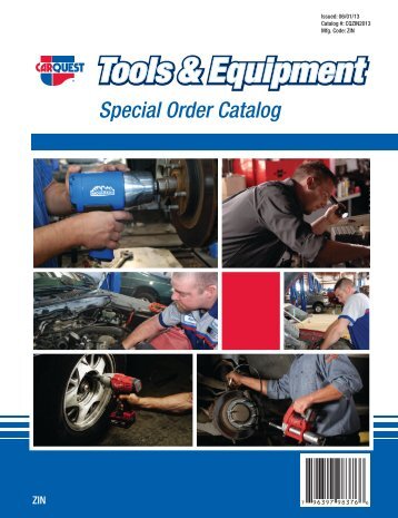 Tools & Equipment Special Order Catalog - CARQUEST Auto Parts