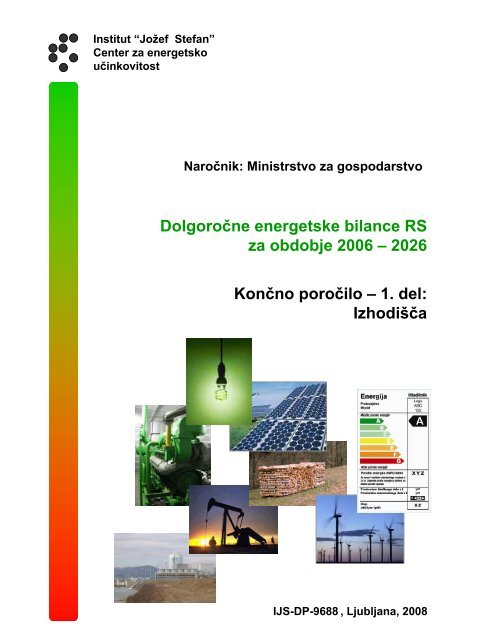 1. del: IzhodiÃ…Â¡Ã„Â a DolgoroÃ„Â ne energetske bilance RS