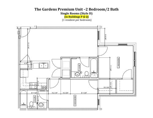 The Gardens Premium Unit â2 Bedroom/2 Bath - Department of ...