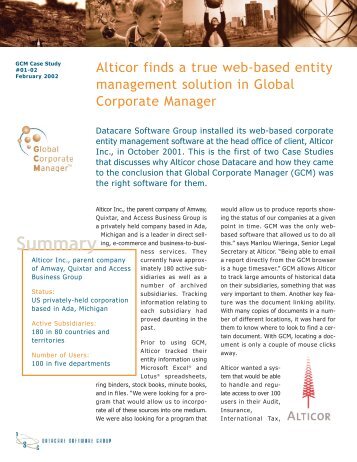 Alticor Case Study.qxd - Computershare Governance Services