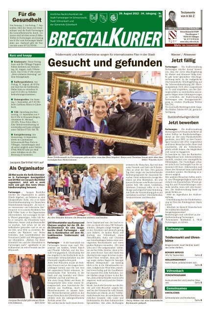 Ausgabe vom 29.08.2012 - Gemeinde Vöhrenbach