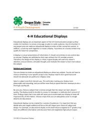 214-200 4-H Educational Displays - Oregon State 4-H - Oregon ...