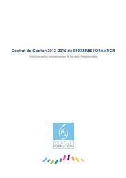 Contrat de Gestion 2012-2016 de BRUXELLES FORMATION