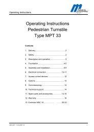Installation Manual MPT33 - Electro Mechanical Systems Ltd.