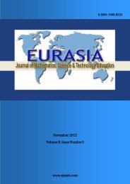 Teachers - Eurasia Journal of Mathematics, Science & Technology ...