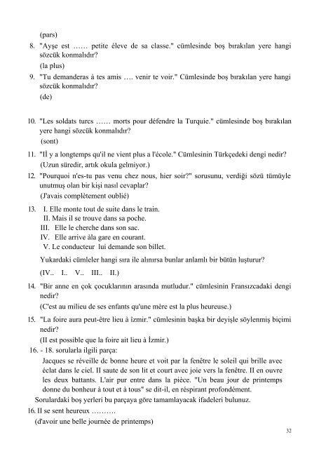 Soru Hazırlamada Dikkat Edilecek Hususlar İçin Tıklayınız