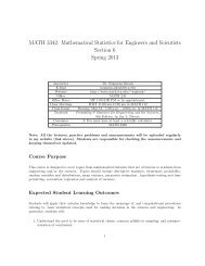 MATH 3342: Mathematical Statistics for Engineers and Scientists ...