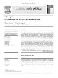 Custos indirectos da dor crÃ³nica em Portugal - Escola Nacional de ...