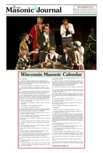 WMJ December 2012 - Freemasons of Wisconsin