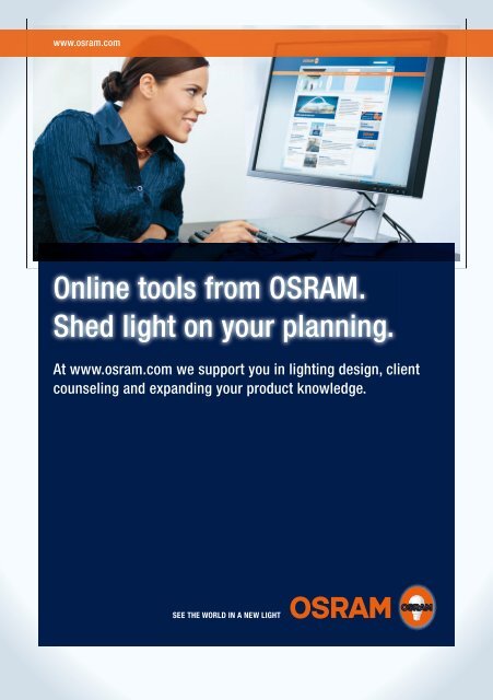 Online tools from OSRAM. Shed light on your planning.