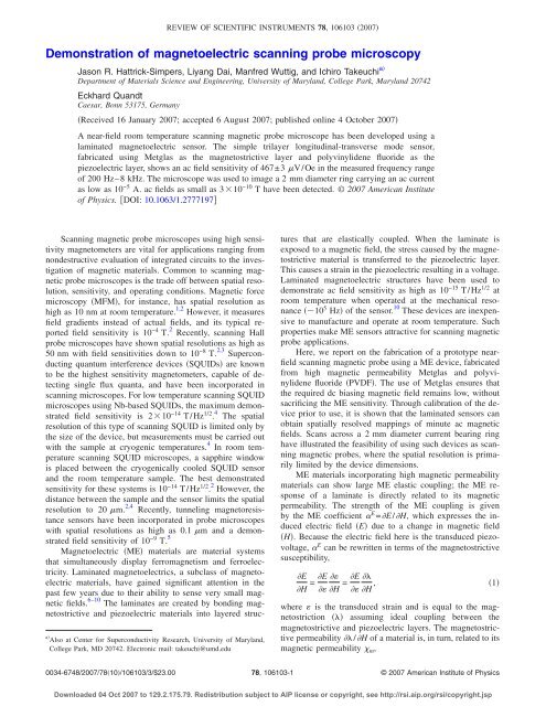 Demonstration of magnetoelectric scanning probe microscopy