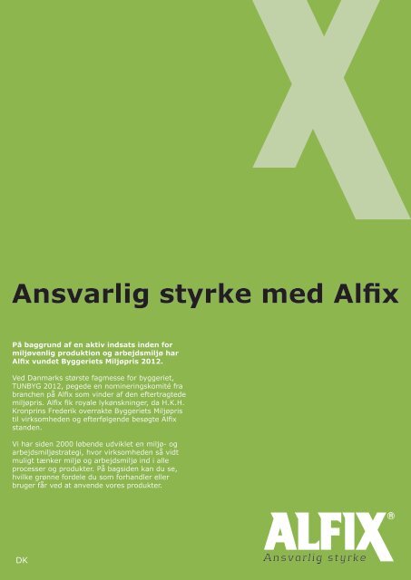 Ansvarlig styrke med Alfix - MiljÃ¸ og arbejdsmiljÃ¸ flyer