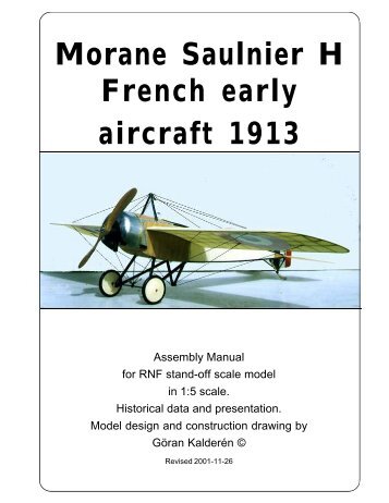 Morane Saulnier H French early aircraft 1913 - Macca's Vintage ...