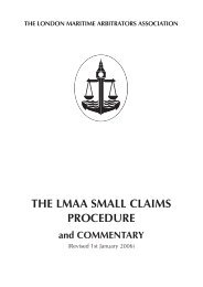 the lmaa small claims procedure - LMAA | London Maritime ...