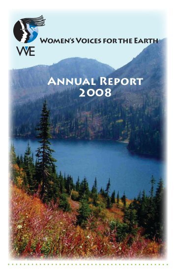Annual Report 2008 - Women's Voices for the Earth