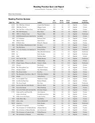 RPQuiz List - Monte Sano Elementary School