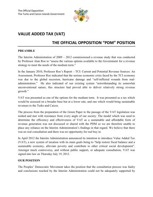 Position Paper Tci News Now