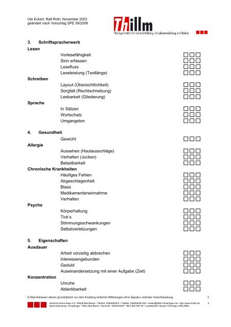 Analysebogen gesamt - Thillm