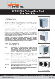 SPC HIDROS - Technical Data Sheet Cold Room ... - ASHRAE Qatar