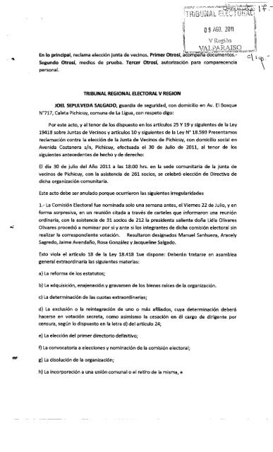 Rol 057-2011 - Tribunal Calificador de Elecciones