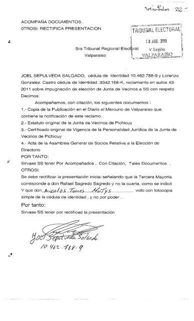 Rol 057-2011 - Tribunal Calificador de Elecciones