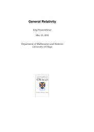 General Relativity - Department of Mathematics and Statistics