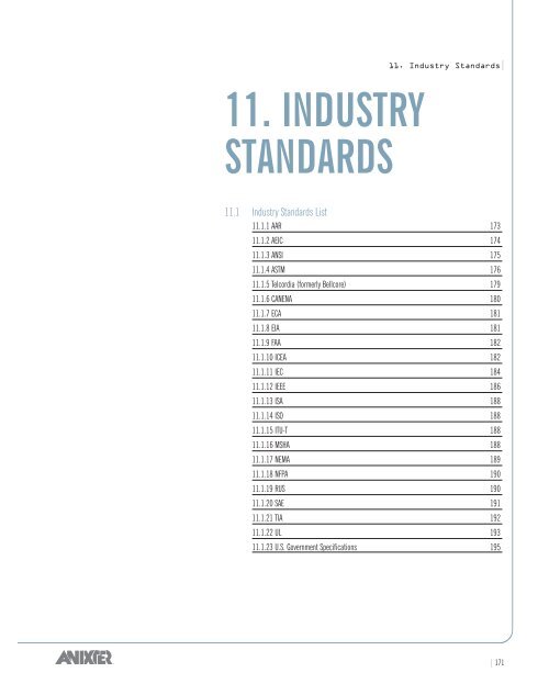 11. industry standards - Anixter