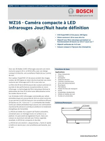 WZ16 - CamÃƒÂ©ra compacte ÃƒÂ  LED infrarouges Jour/Nuit haute ... - Abix