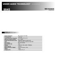 スピーカーUSHER AUDIO 8945A 7inch 1ペア スピーカーUSHER AUDIO 8945A 7inch 1ペア USHER AUDIO 8945A 1ペア