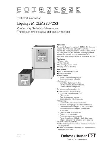 Liquisys M CLM223/253 - å¾·å½Endress+Hauser(E+Hå¬å¸)