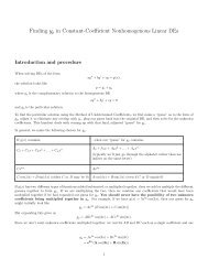 Finding yp in Constant-Coefficient Nonhomogenous Linear DEs