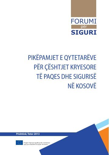 Pikepamjet e qytetareve per ceshtjet kryesore te paqes dhe sigurise ...